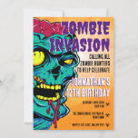 Convites Festa Zombie Birthday Halloween Kids<br><div class="desc">CHAMAR TODOS OS CAÇADORES ZOMBIE PARA AJUDAR A CELEBRAR ANIVERSÁRIO</div>