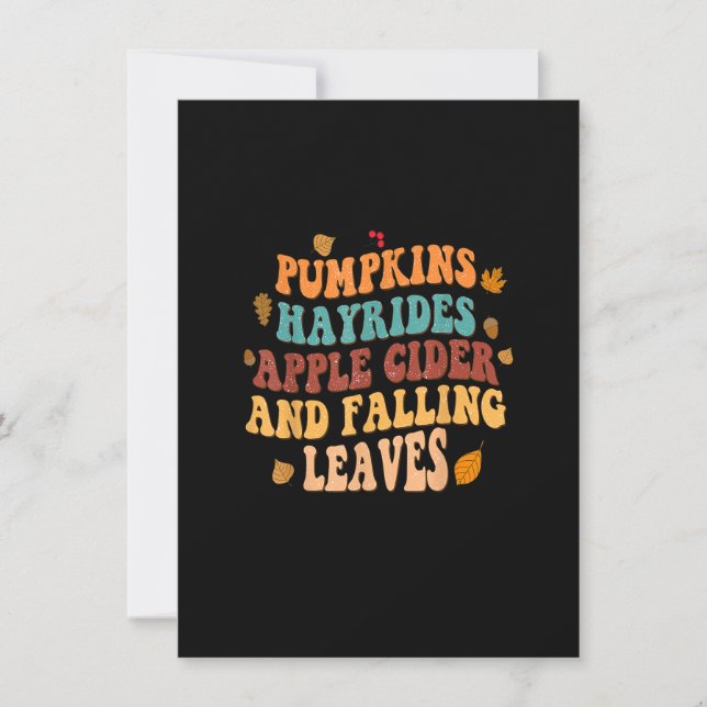 Convites Festas de abobora Carroças de feno Cider de maçã e (Frente)