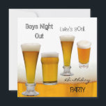 Convites Festas de aniversário de 30 anos<br><div class="desc">Homens de aniversário de 30 anos Beer Boys Night Out,  21ruas,  40º,  50º 60º,  homens</div>