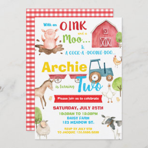 Convites Festas de aniversário-do-campo que transformam doi