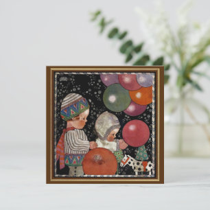 Convites Festas de aniversário para crianças em vintage, ba