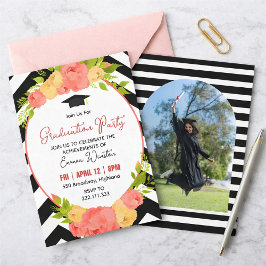 Convites Festas de Formatura com Penas Boho e Coroa Floral