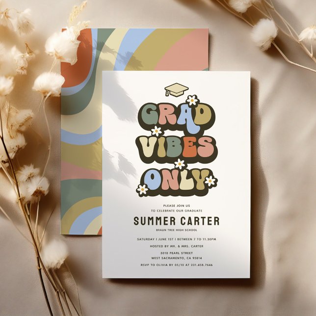 Convites Festas de Formatura com Vibrações Retrô (Criador carregado)