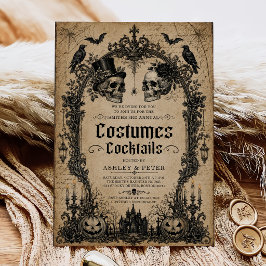 Convites Festas de Halloween Adultas com Fantasias e Coquet
