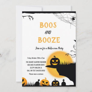 Convites Festas de Halloween Adultas com Vaias e Bebidas 