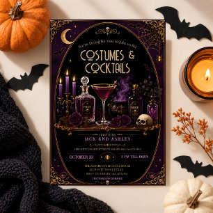 Convites Festas de Halloween com Roupas Elegantes Góticas e