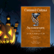Festas de Halloween de fantasias assustadoras e co