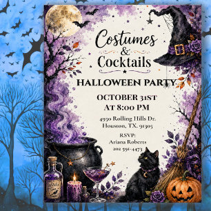 Convites Festas de Halloween de Fantasias e Coquetéis
