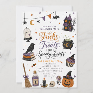 Convites Festas de Halloween Doces Assustadores