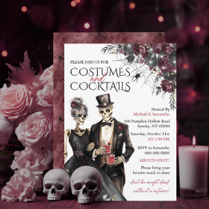 Convites Festas de Halloween para Adultos com Fantasias e C