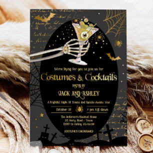 Convites Festas de Halloween para Adultos com Fantasias e C