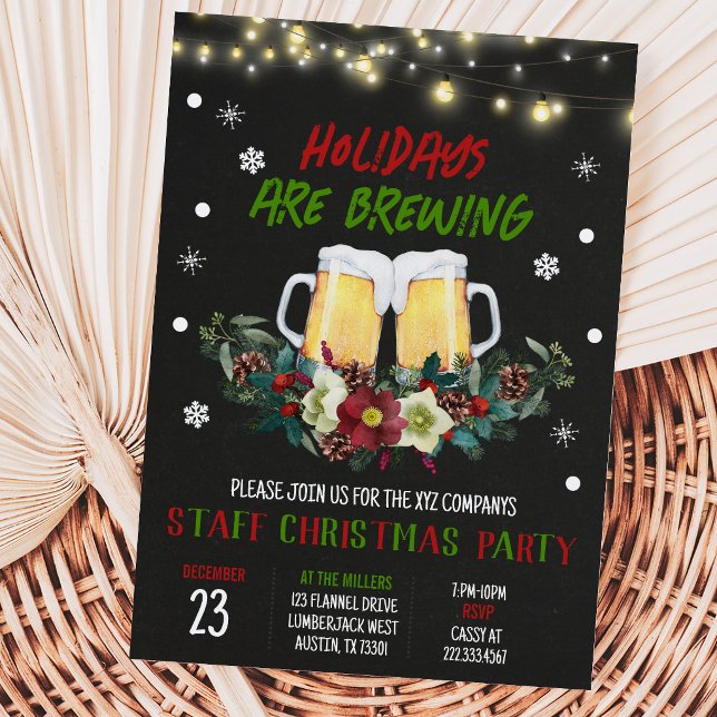Convites Festas de Natal Cerveja Estão Sendo Preparada (Criador carregado)