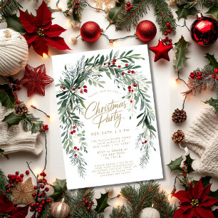 Convites Festas de Natal com Script Moderno de Frutas de In