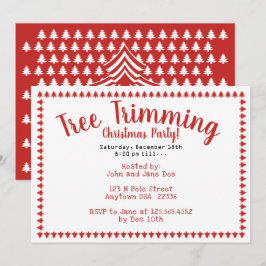 Convites Festas de Natal de Trimming em Árvore Fontes Verme