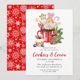 Convites Festas de Natal Festivas de Biscoitos e Cacau