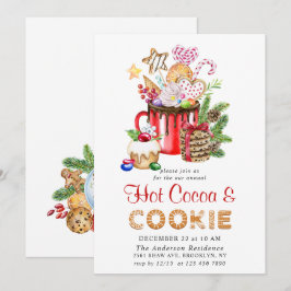 Convites Festas de Natal Festivas de Biscoitos e Cacau