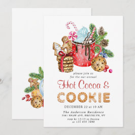 Convites Festas de Natal Festivas de Biscoitos e Cacau