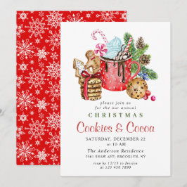 Convites Festas de Natal Festivas de Biscoitos e Cacau