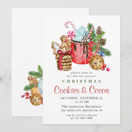 Convites Festas de Natal Festivas de Biscoitos e Cacau