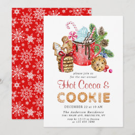 Convites Festas de Natal Festivas de Biscoitos e Cacau