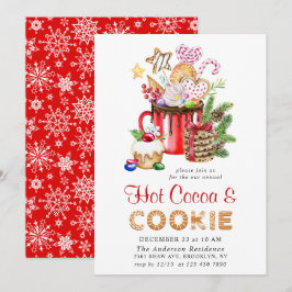 Convites Festas de Natal Festivas de Biscoitos e Cacau