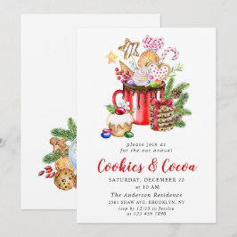 Convites Festas de Natal Festivas de Biscoitos e Cacau