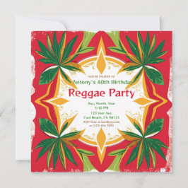 Convites Festas Florais Reggae Palmeiras Personalizáveis 