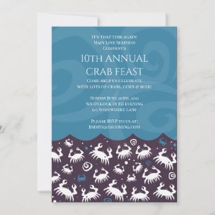 Convites FESTE BANQUETE Anual VIP do Janto do Mar CRAB