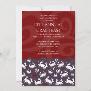 Convites FESTE BANQUETE Anual VIP do Janto do Mar CRAB