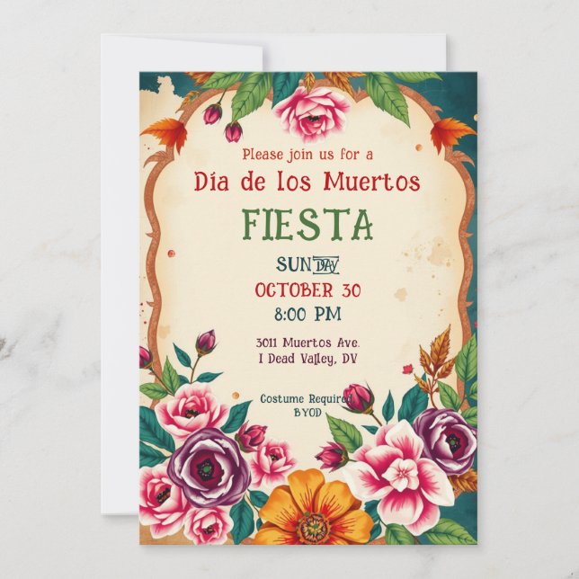 Convites 💀🎉 Festeje Como Se Fosse Sua Vida Após a Morte (Frente)