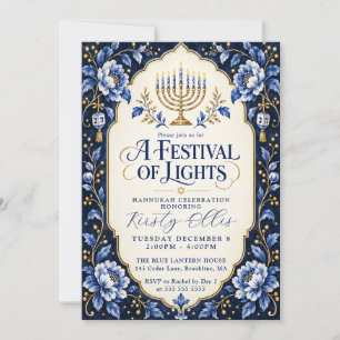 Convites Festival das Luzes Hanukkah
