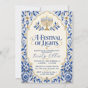 Convites Festival das Luzes Hanukkah