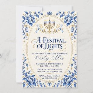 Convites Festival das Luzes Hanukkah