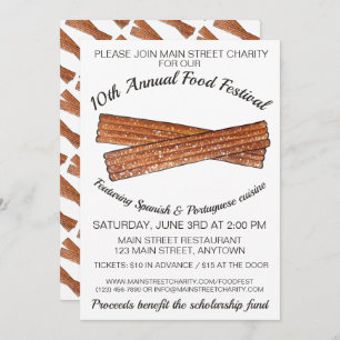 Convites Festival de Comida de Churros Português (Espanha)