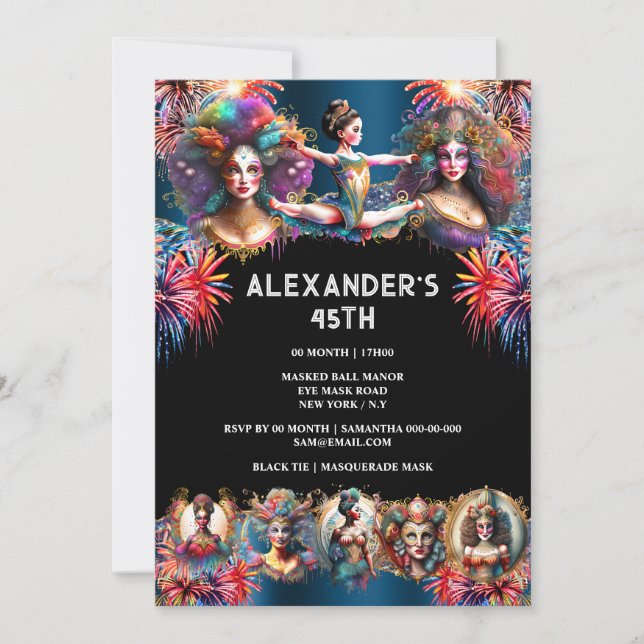 Convites Festival de fogos de artifício fogos de fogos (Frente)