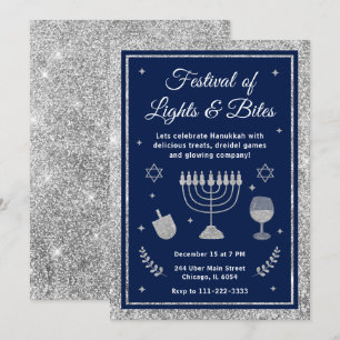 Convites Festival de Luzes e Sabores Festa de Hanukkah