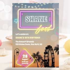 Convites Festival de Música Pastel Boho Birthday