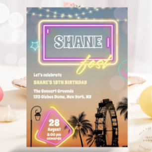 Convites Festival de Música Pastel Boho Birthday