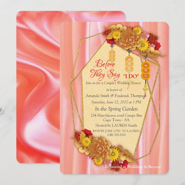 Convites Festival de Primavera chinês (Frente/Verso)