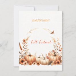 Convites Festival de queda da ilustração de aquarela