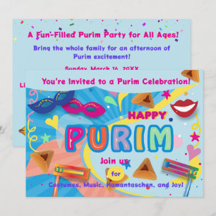 Convites Festival Feliz Purim 2026