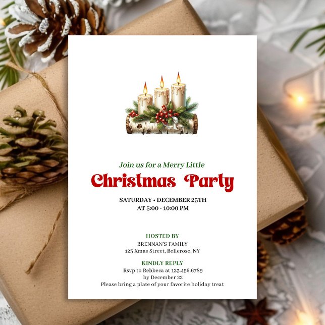 Convites Festive Christmas decoration invite digital file (Festive Christmas decoration invite digital file

)