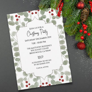 Convites Festive Christmas Holiday Party Custom
