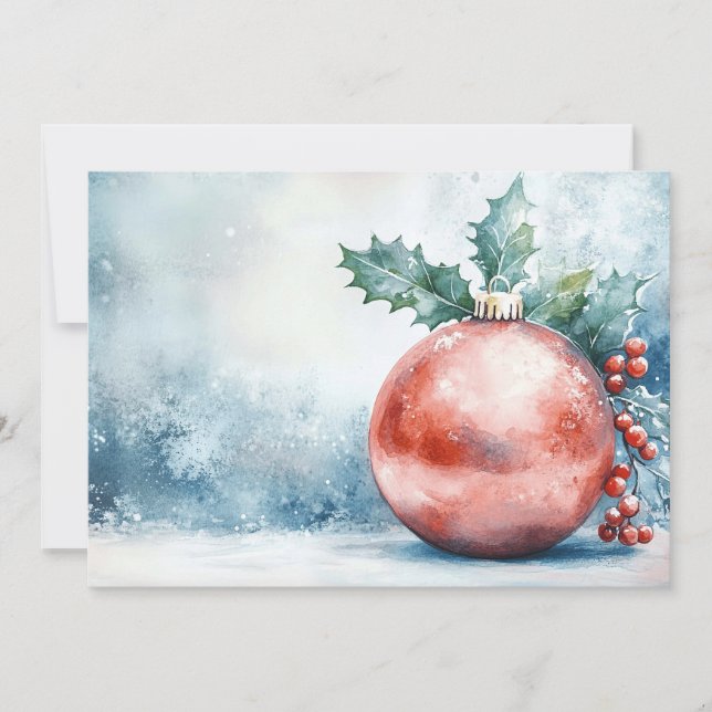 Convites Festive Christmas Ornament (Frente)