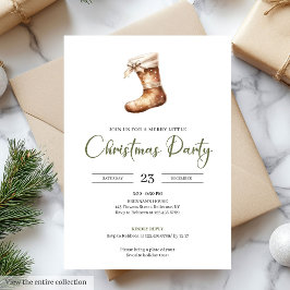 Convites Festive Neutral Sage Light Brown Christmas Party