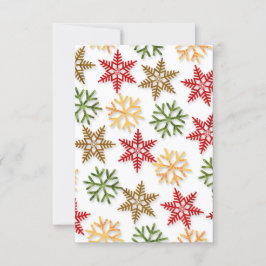 Convites Festive Snowflake Medley White