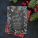 Convites Festivo Chalkboard Jingle e Mingle Holiday Party<br><div class="desc">Comemore os feriados em estilo neste Natal com estes convites de festas de chalkboard. O design é fácil de personalizar com sua própria redação e seus convidados ficarão entusiasmados quando receberem esses convites fabulosos.</div>