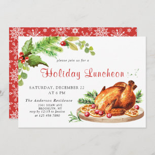 Convites Festivo Holly Berry Natal Lunchee