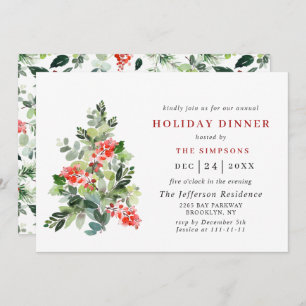 Convites Festivo Holly Berry Tree CHRISTMAS HOLIDAY JANTO