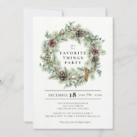 Festivo Natural Wreath Coisas Favoritas do Feriado
